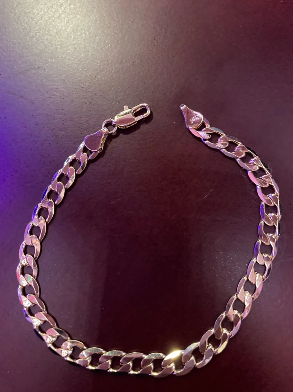 14k gold filled 8” Curb Chain Bracelet for men